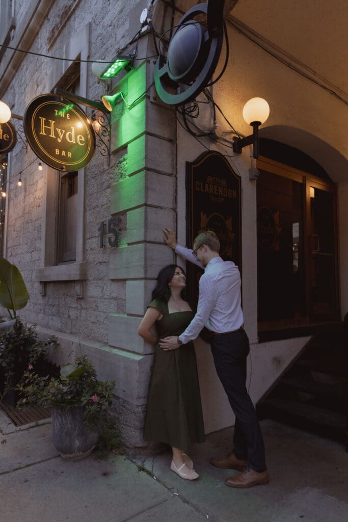 Downtown Ottawa engagement couple