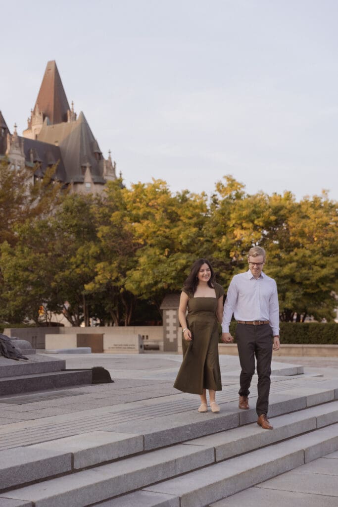 Downtown Ottawa engagement couple