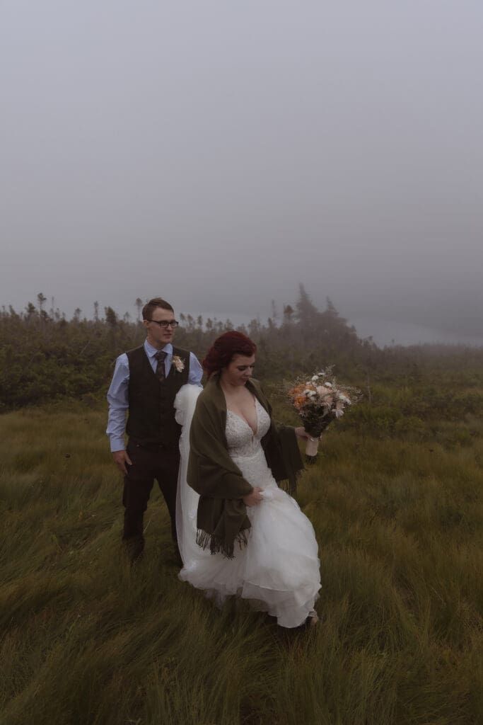 A couple eloping in Gros Morne National Park.