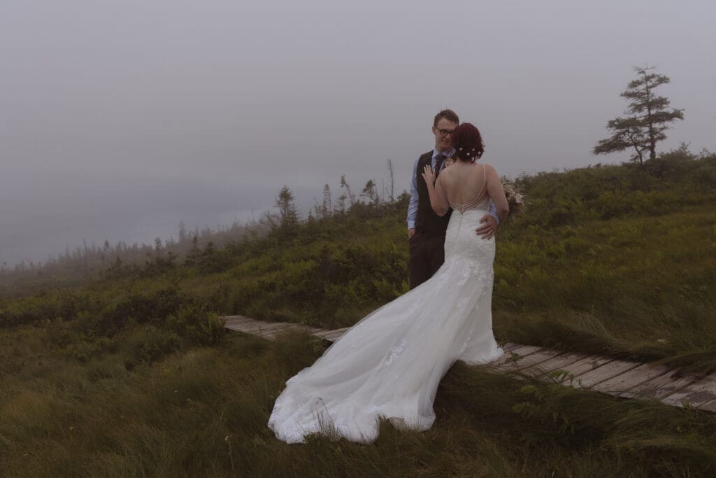 A couple eloping in Gros Morne National Park.