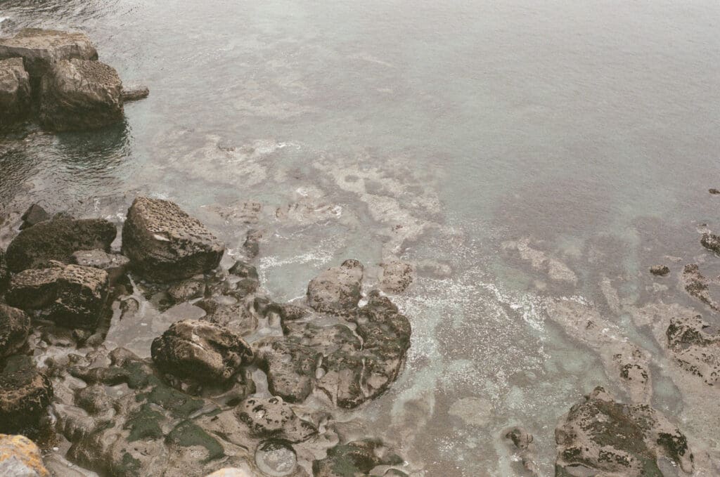 The patterns in the ocean on Inis Mór (Inishmore), the Aran Islands. Shot in 35mm film.
