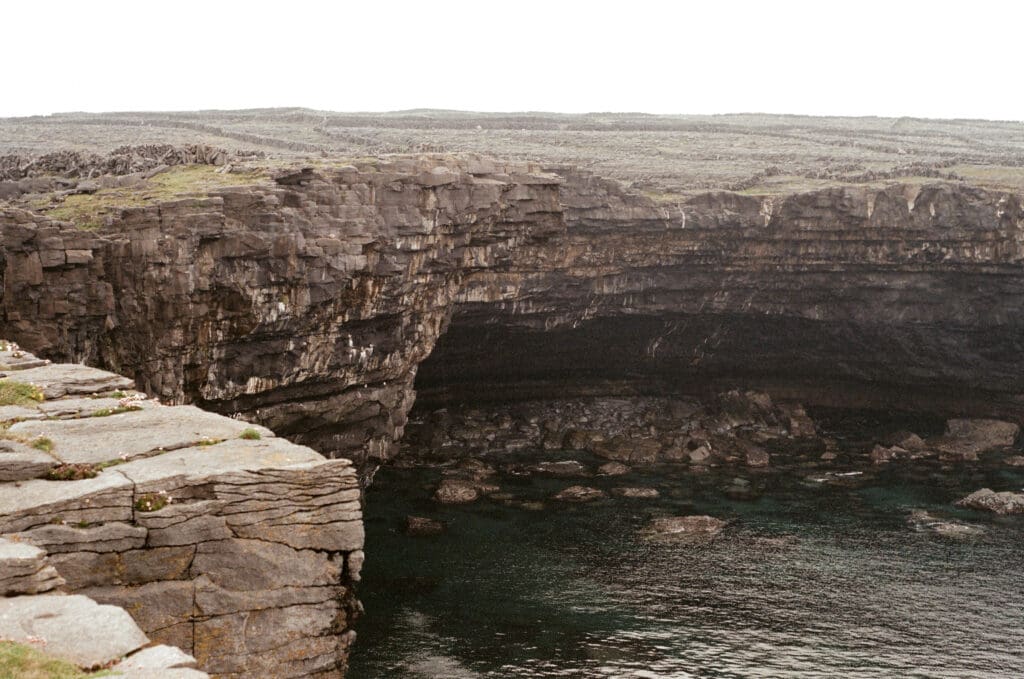 The Black Fort on Inis Mór (Inishmore), the Aran Islands. Shot in 35mm film.