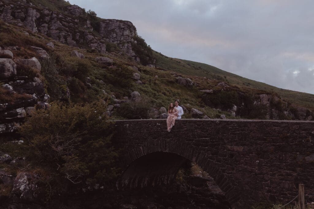 Eloping couple at the Gap of Dunloe, County Kerry, Ireland.