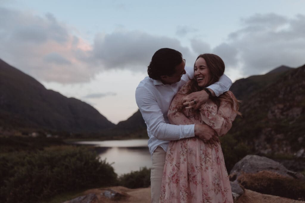 Eloping couple in the Gap of Dunloe, Ireland