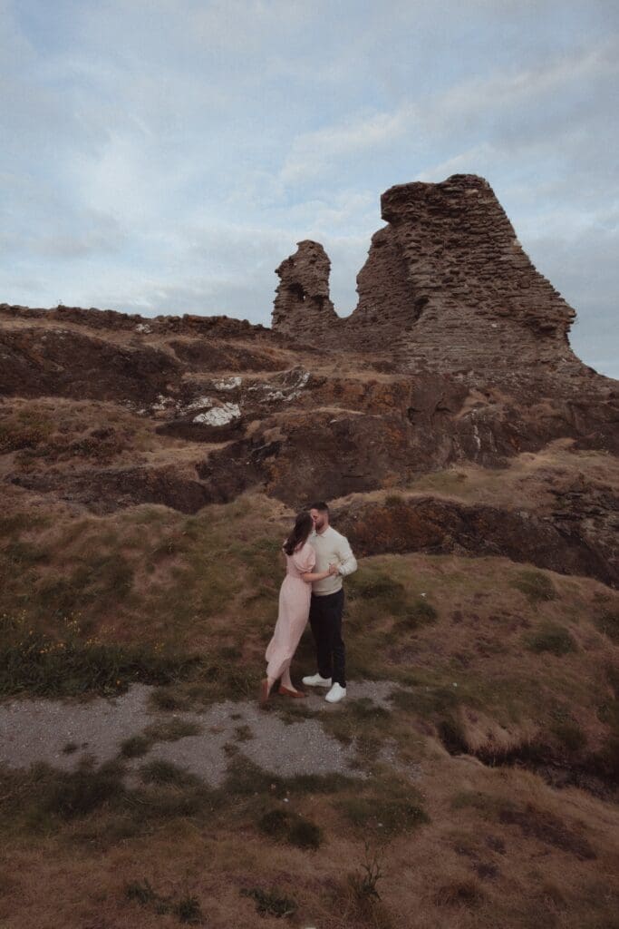Couple's engagement session at the Black Castle in Wicklow town.