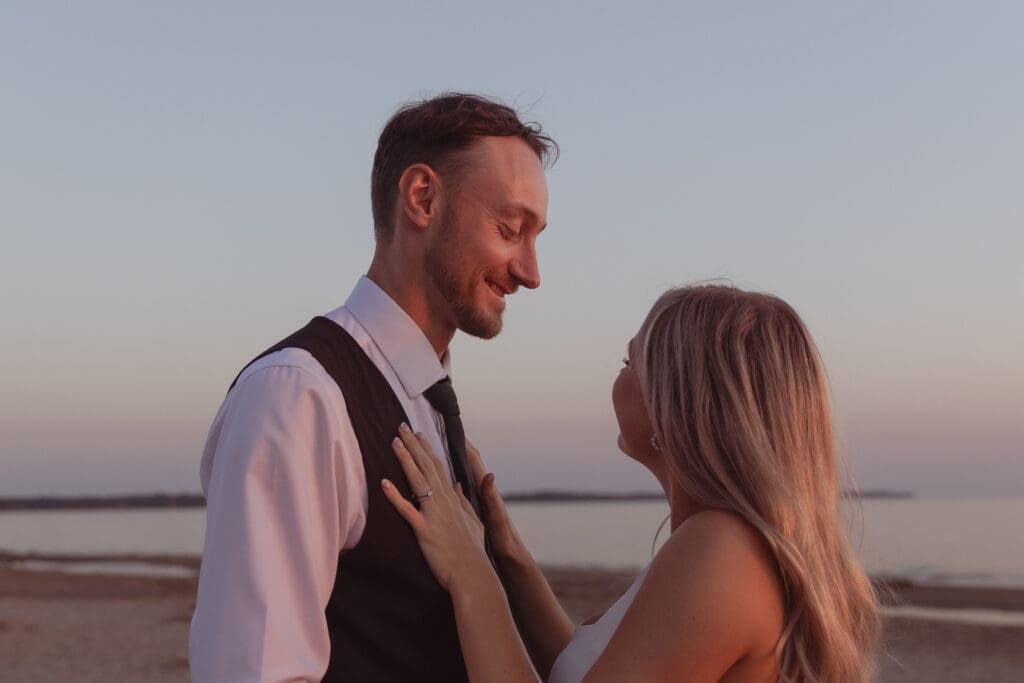 Sandbanks Outlet Beach Elopement photos.