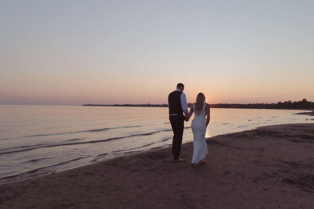 Sandbanks Outlet Beach Elopement photos.