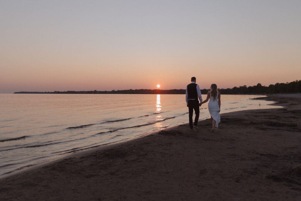 Sandbanks Outlet Beach Elopement photos.
