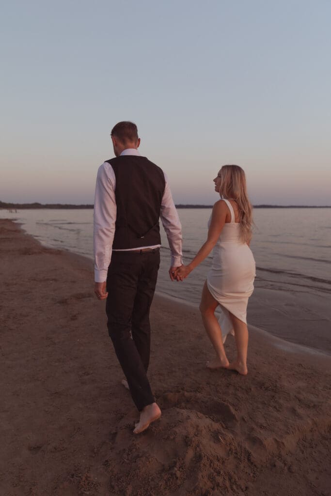 Sandbanks Outlet Beach Elopement photos.