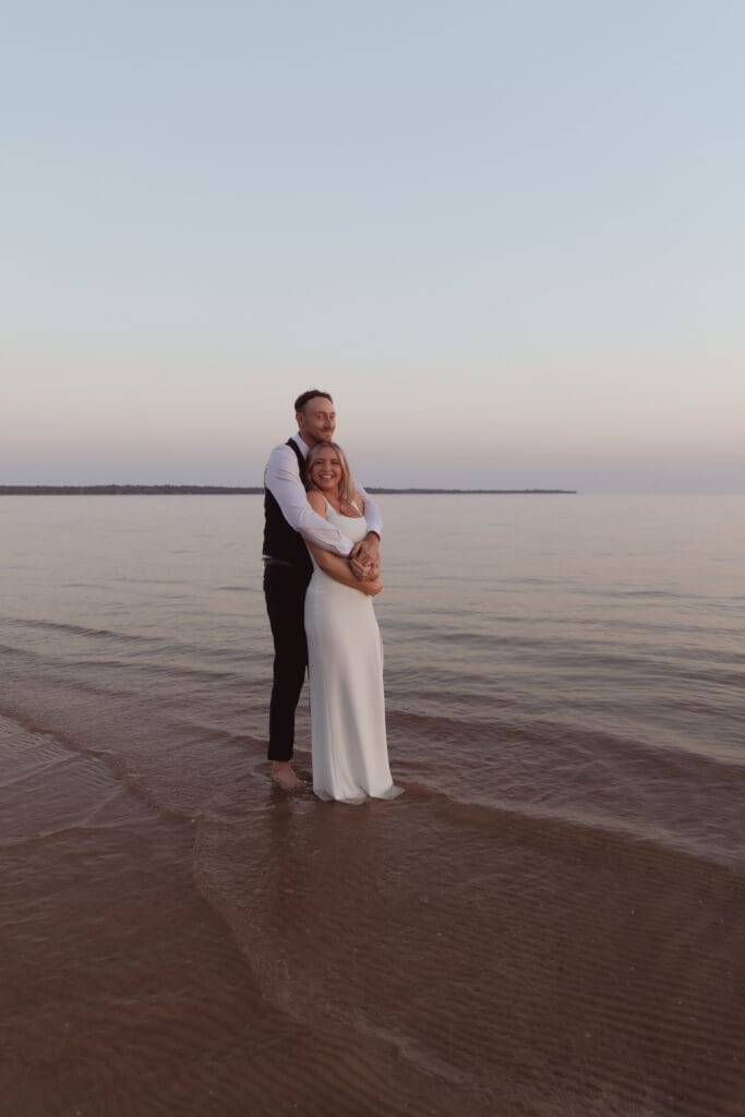 Sandbanks Outlet Beach Elopement photos.