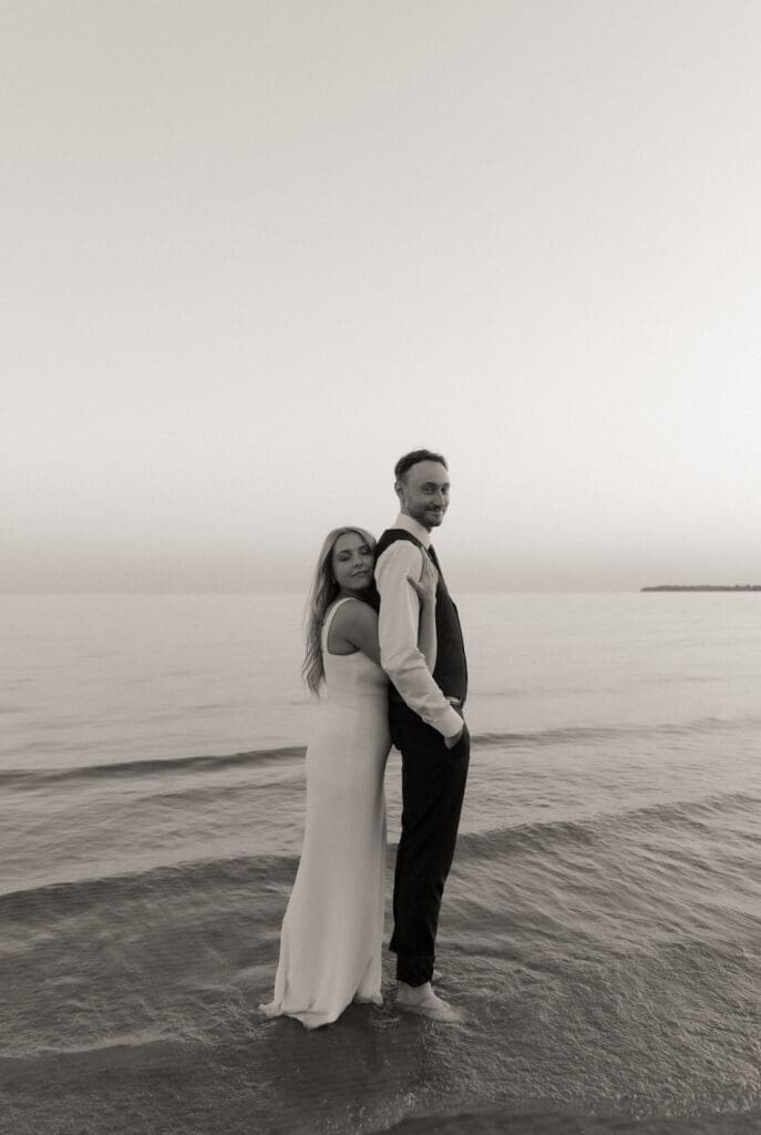 Sandbanks Outlet Beach Elopement photos.