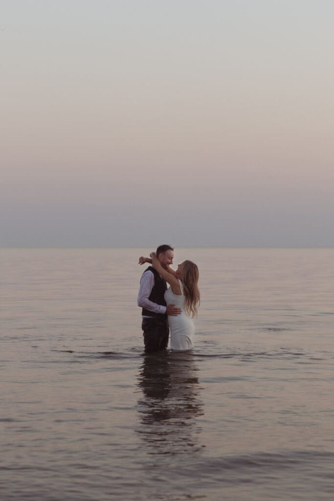 Sandbanks Outlet Beach Elopement photos.
