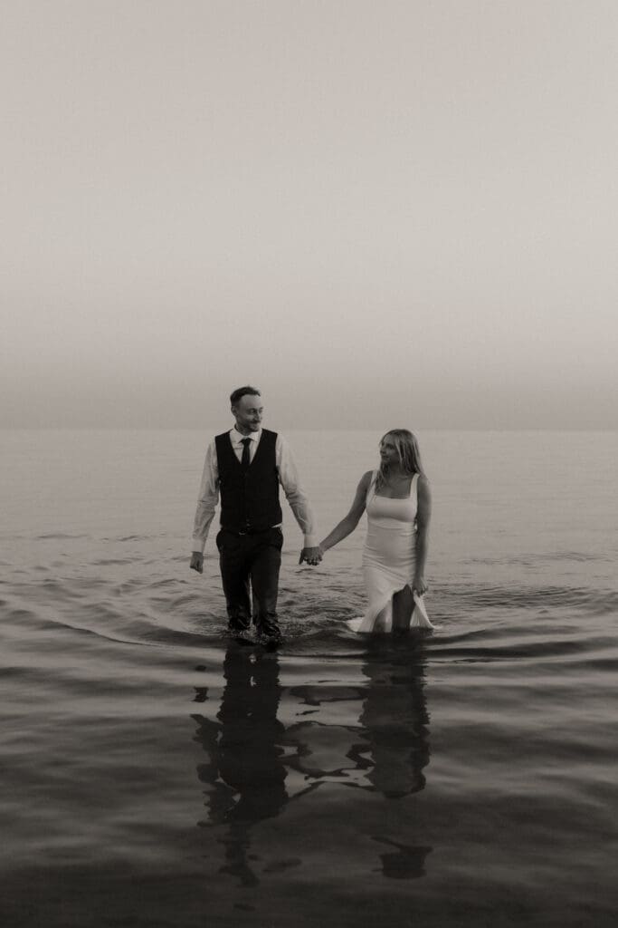 Sandbanks Outlet Beach Elopement photos.