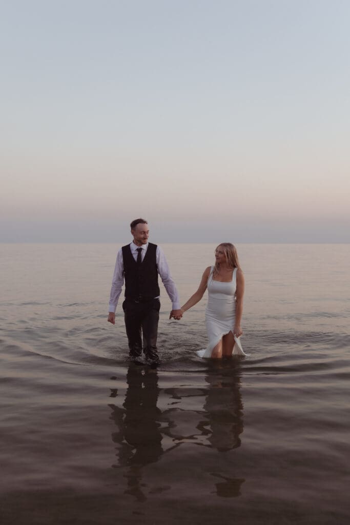 Sandbanks Outlet Beach Elopement photos.