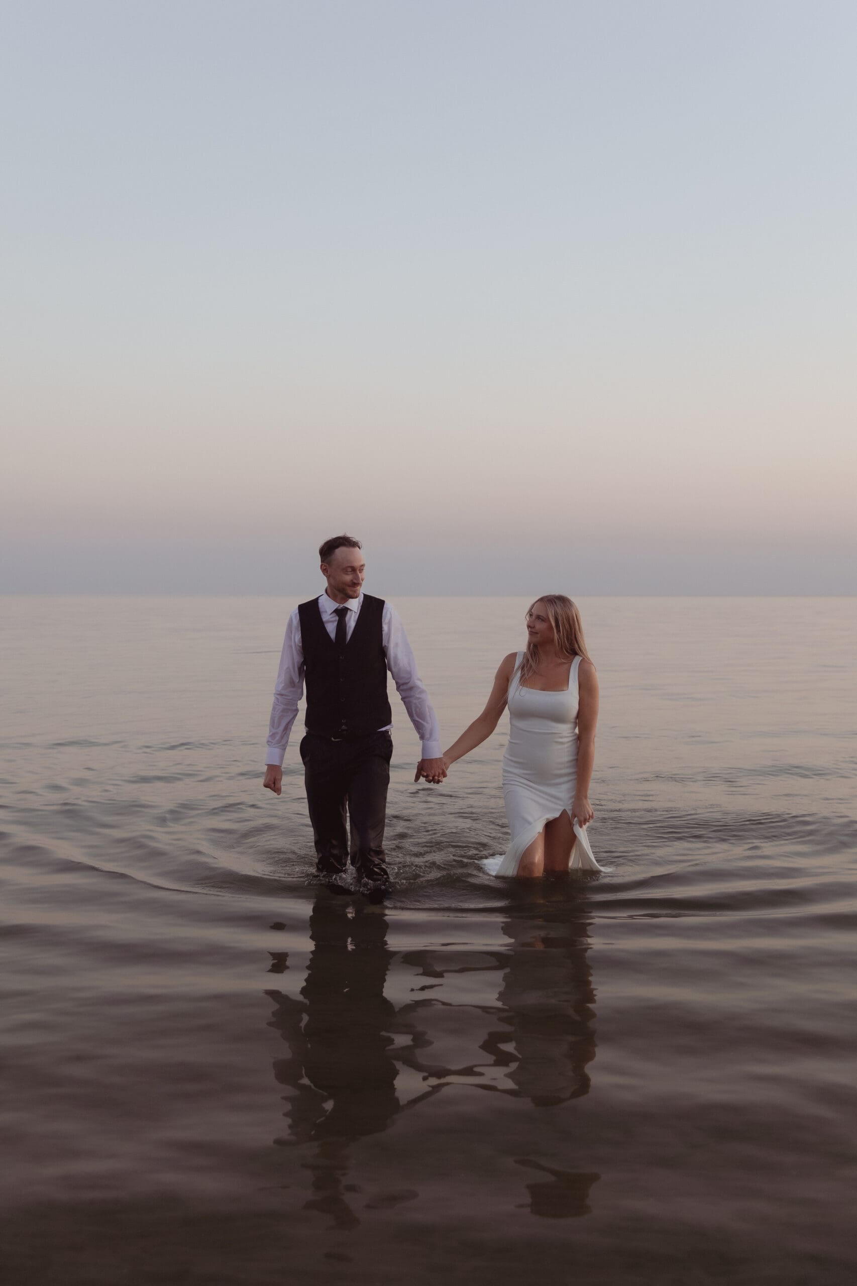 Sandbanks Outlet Beach Elopement photos.