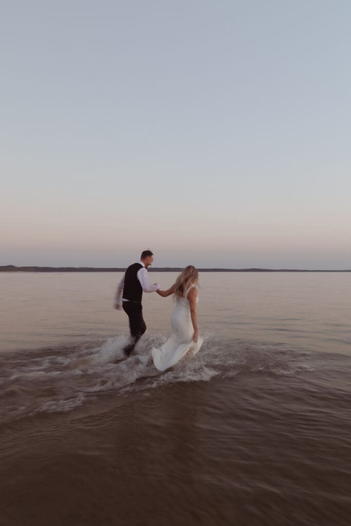 Sandbanks Outlet Beach Elopement photos.
