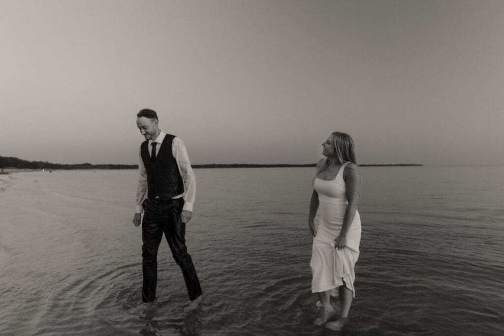 Sandbanks Outlet Beach Elopement photos.