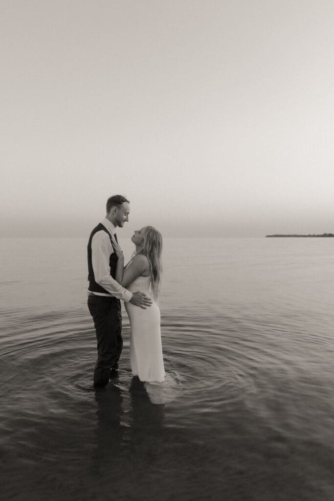 Sandbanks Outlet Beach Elopement photos.