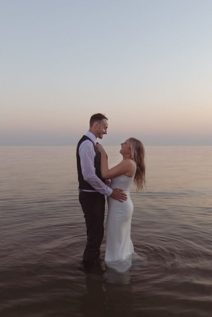 Sandbanks Outlet Beach Elopement photos.