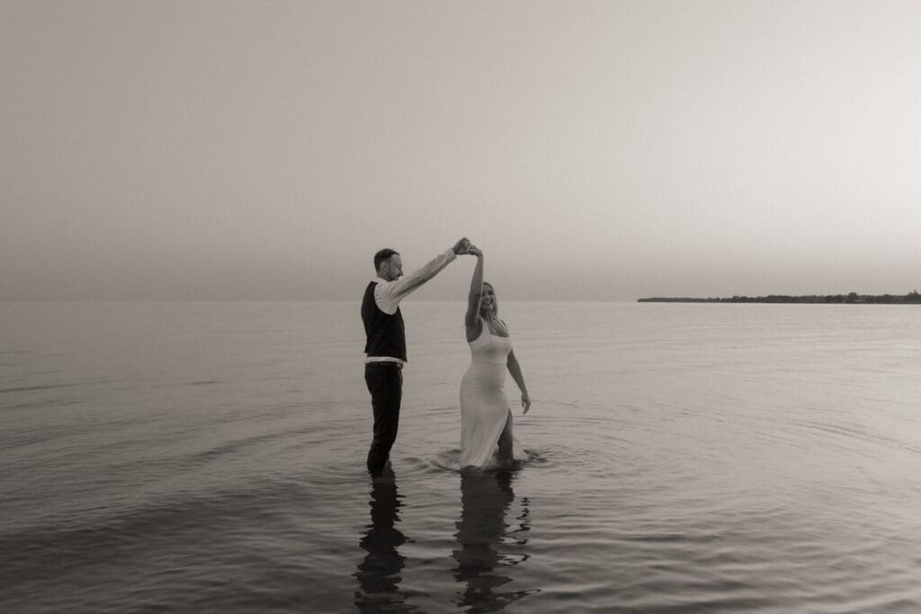Sandbanks Outlet Beach Elopement photos.