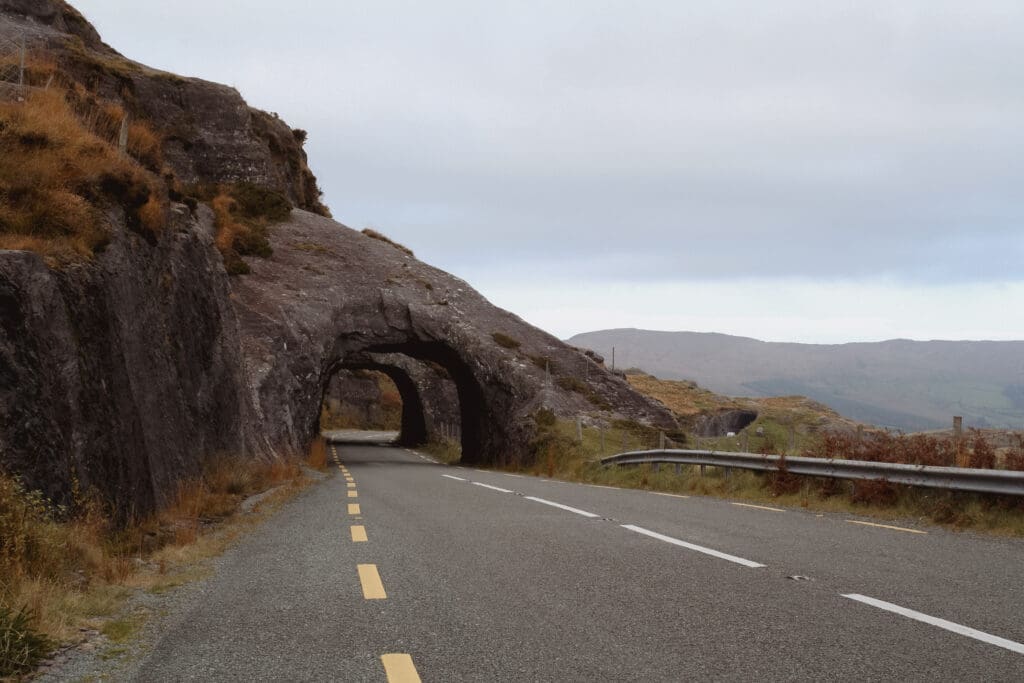 Tunnel along the Ring of Kerry.