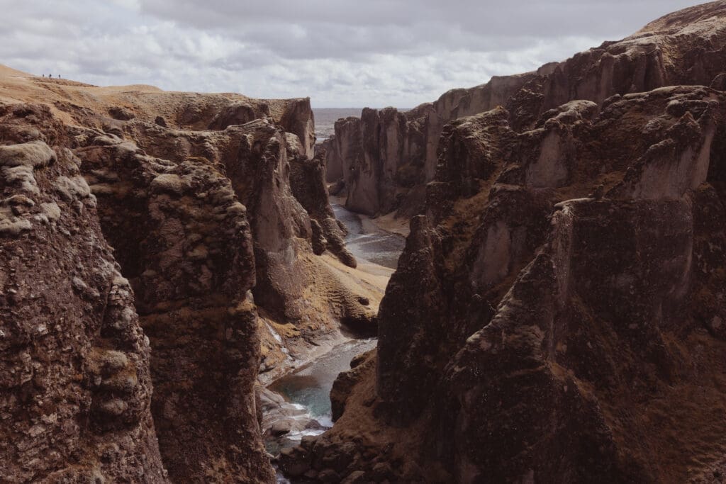 Fjaðrárgljúfur Canyon in Iceland.